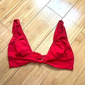 Burberry Red Triangle Bikini Top Size Small